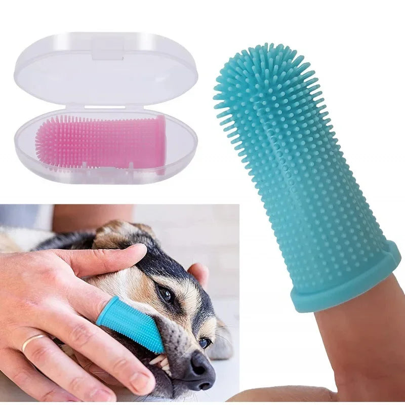 Dog Finger Toothbrush – Soft Silicone Pet Teeth Cleaning Brush