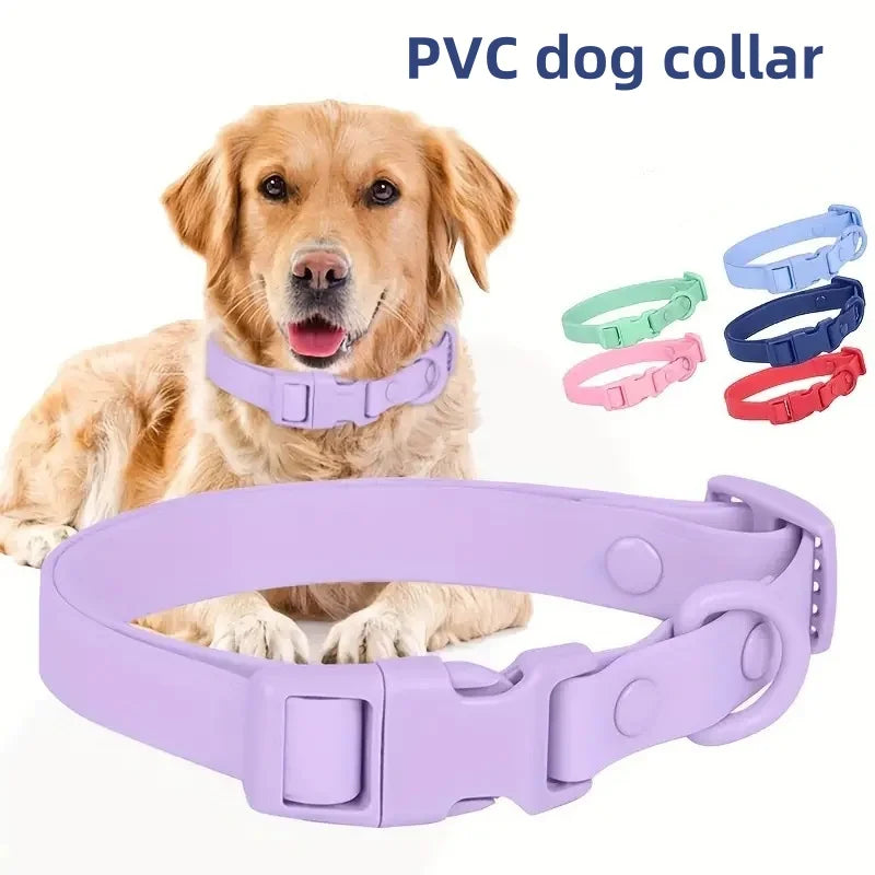 PVC Dog Collar Waterproof Adjustable Breakaway Easy Clean