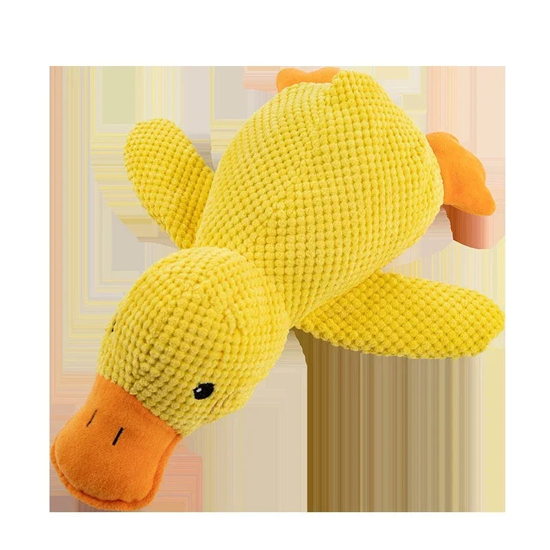 Plush Dog Squeaky Toy, Duck Chew & Companion Toy