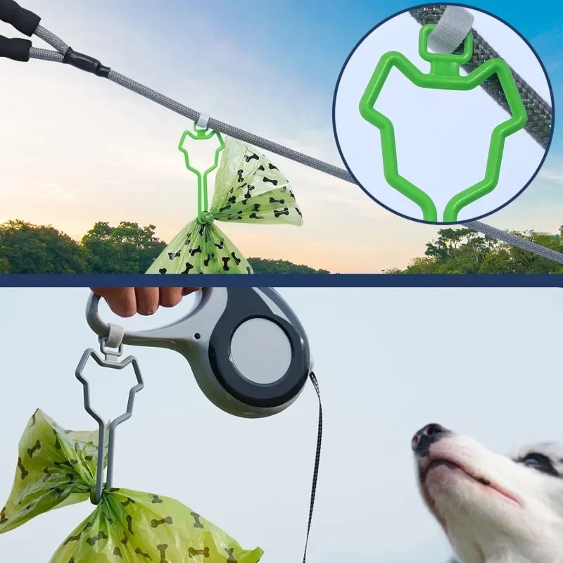Dog Poop Bag Holder, Leash Clip Waste Bag Dispenser for Walking