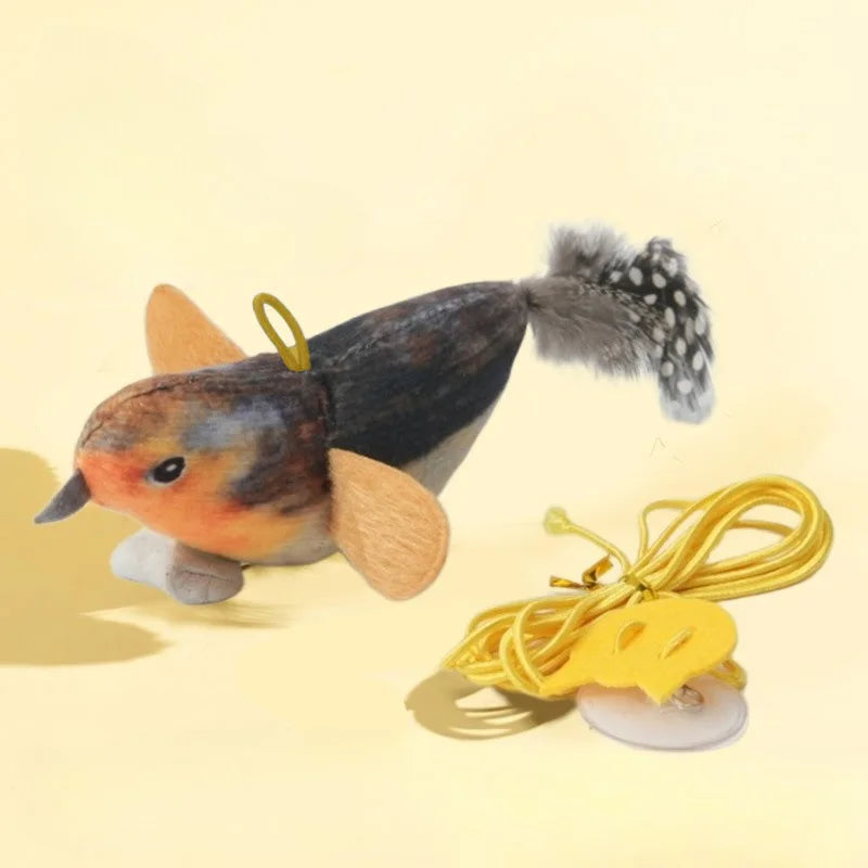 Interactive Cat Toy – Hanging Bird with Realistic Sound
