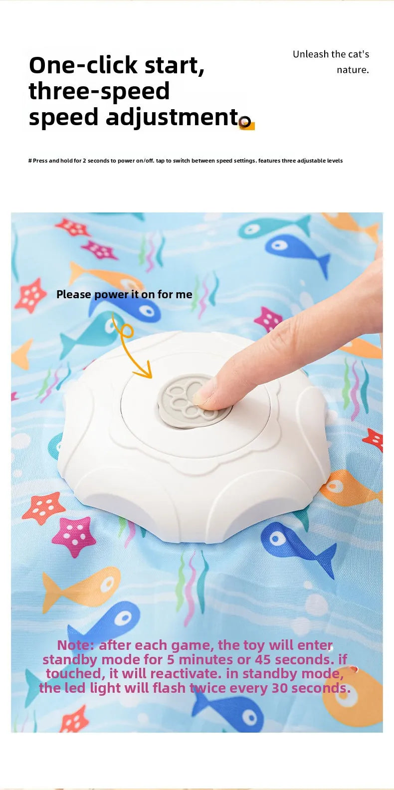 Automatic Hide and Seek Cat Toy – Moving Feather Interactive Toy