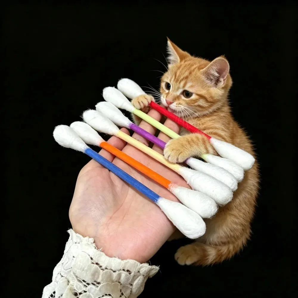 Catnip Chew Toy – Cotton Swab Shaped Cat Bite Stick