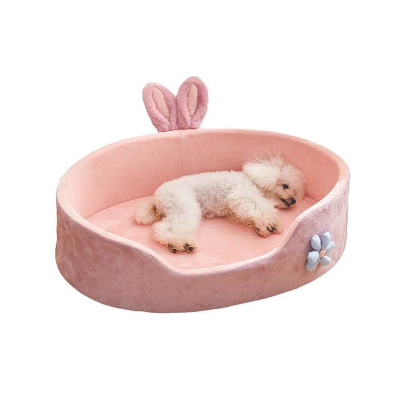 Bolster Dog Bed – Washable Soft Bed with Raised Sides & Non-Slip Base