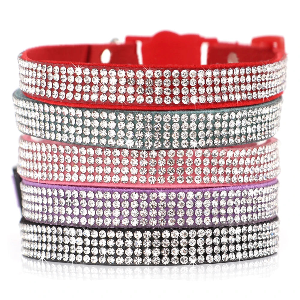 Pink Cat Collar with Rhinestones, Bell & Breakaway Buckle