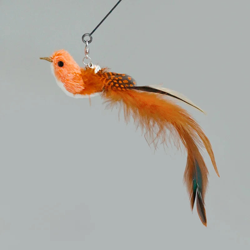 Interactive Feather Cat Wand with Bell & Suction Cup