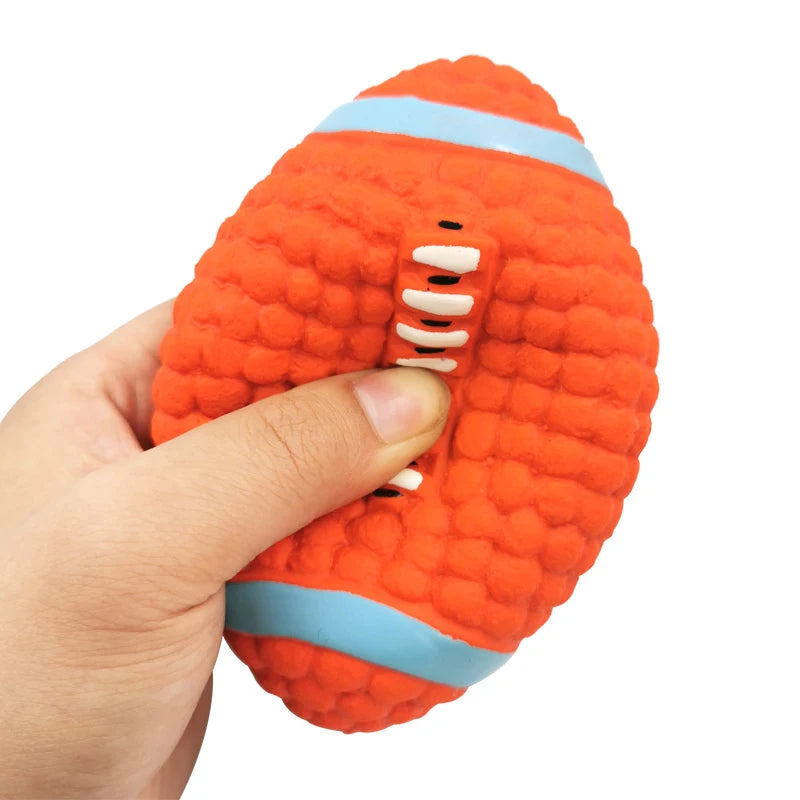 Squeaky Dog Ball – Rubber Interactive Fetch & Chew Toy