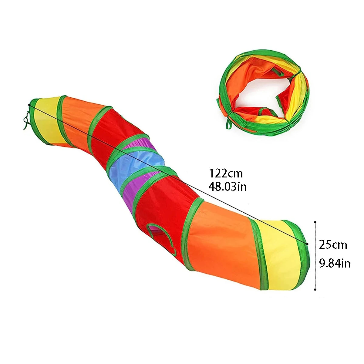 Cat Tunnel Foldable Interactive Play Tunnel for Indoor Cats & Kittens