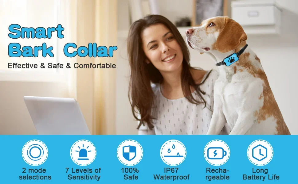 Ultrasonic Dog Bark Deterrent – Rechargeable Training Device
