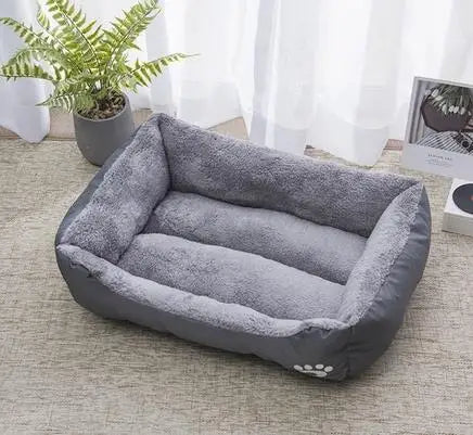 Large Dog Bed – Warm Square Pet Nest for Dogs & Cats