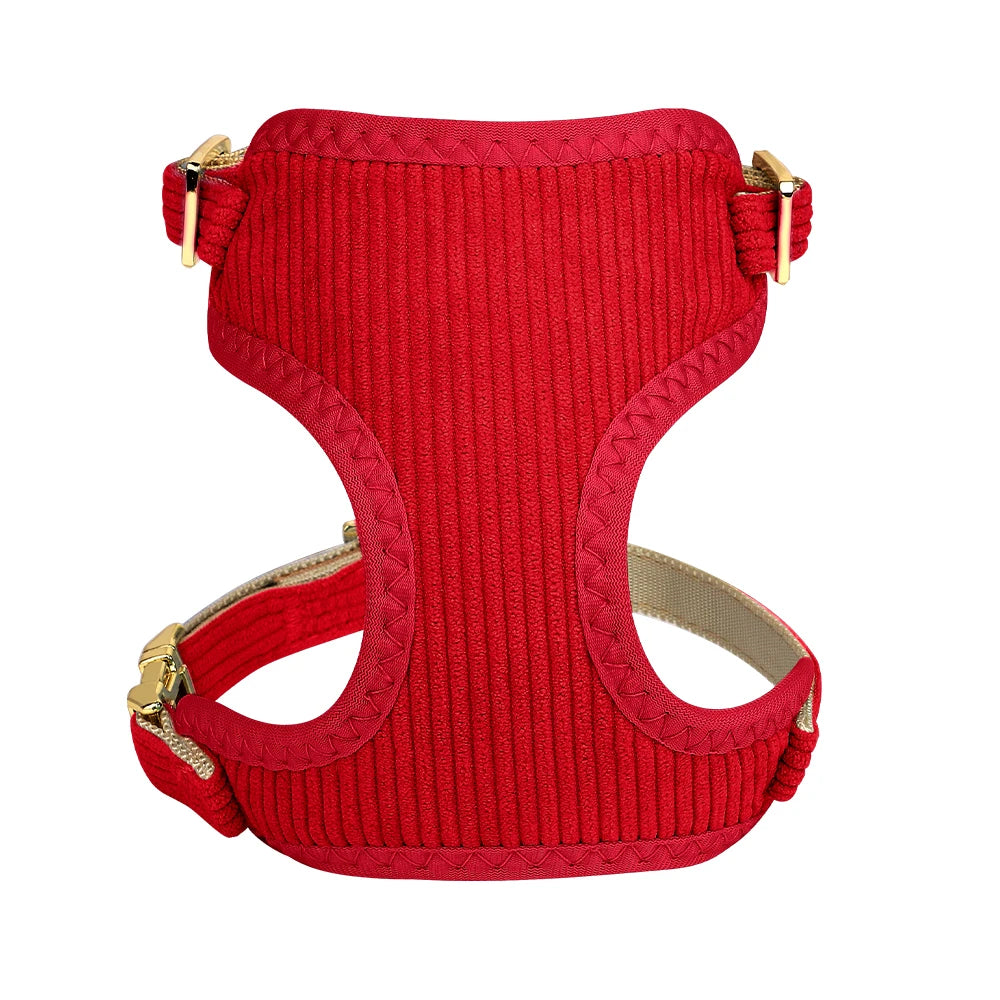Dog Harness Leash Set, Soft Adjustable Harness & Collar for Small Dogs