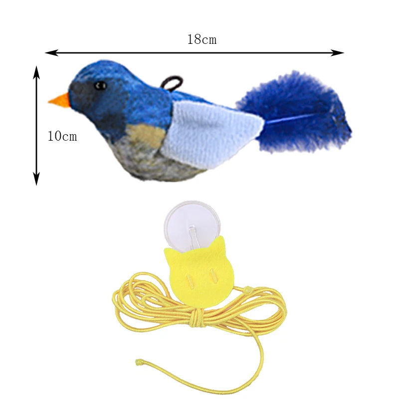 Bird Cat Toy with Catnip, Feather & Plush Design for Kittens