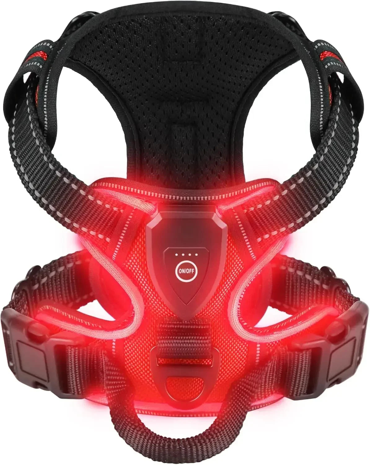 LED Dog Harness, Rechargeable Light Up Vest for Walking