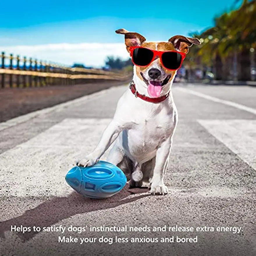 Rubber Dog Chew Ball – Squeaky Toy for Medium & Large Dogs