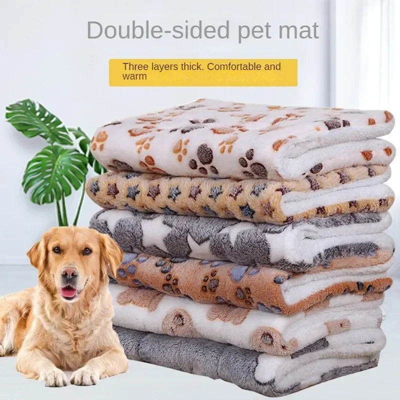 Cat Bed Mat – Double-Sided Plush Washable Bed for Cats & Small Dogs
