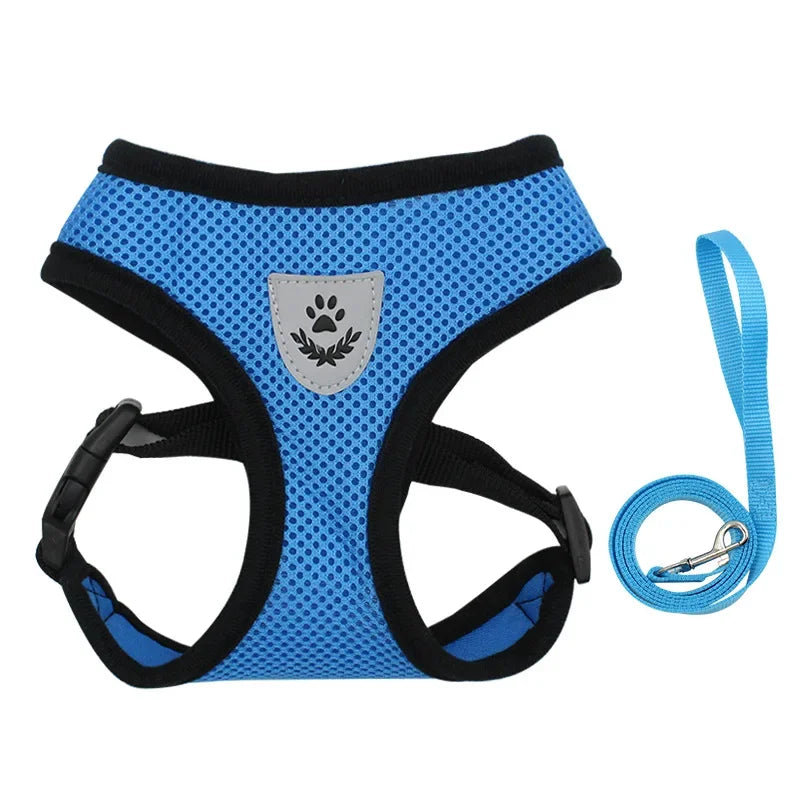 Puppy Harness, Soft Reflective Adjustable Harness with Leash
