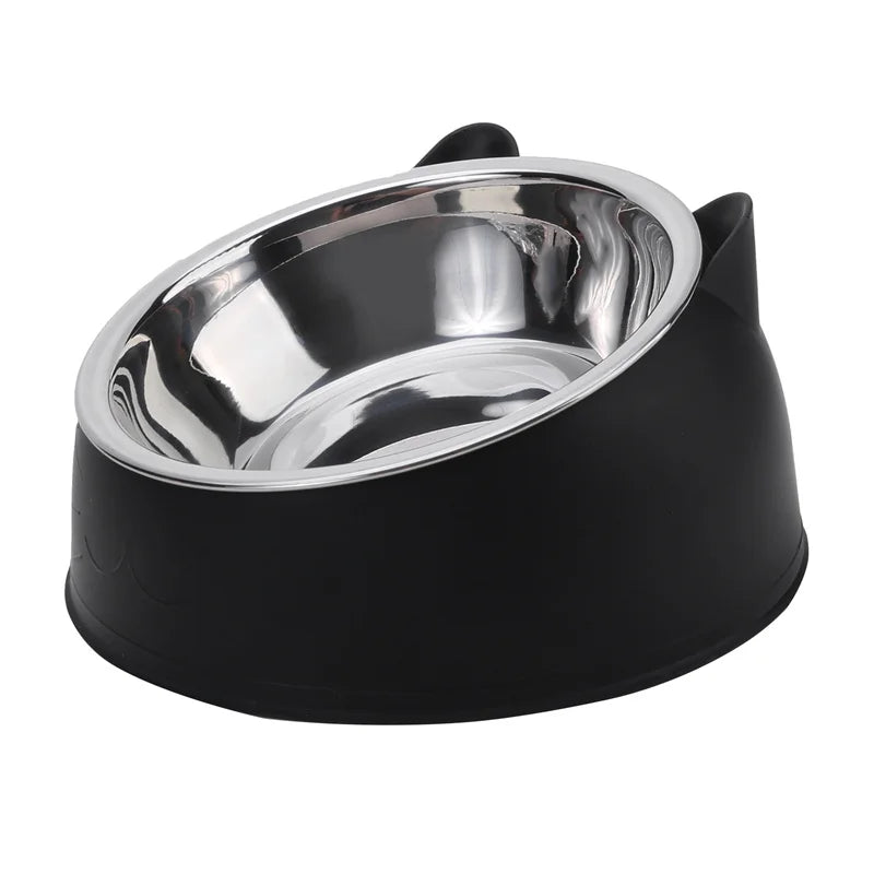 Elevated Cat Bowl – Inclined Stainless Steel Feeding Bowl
