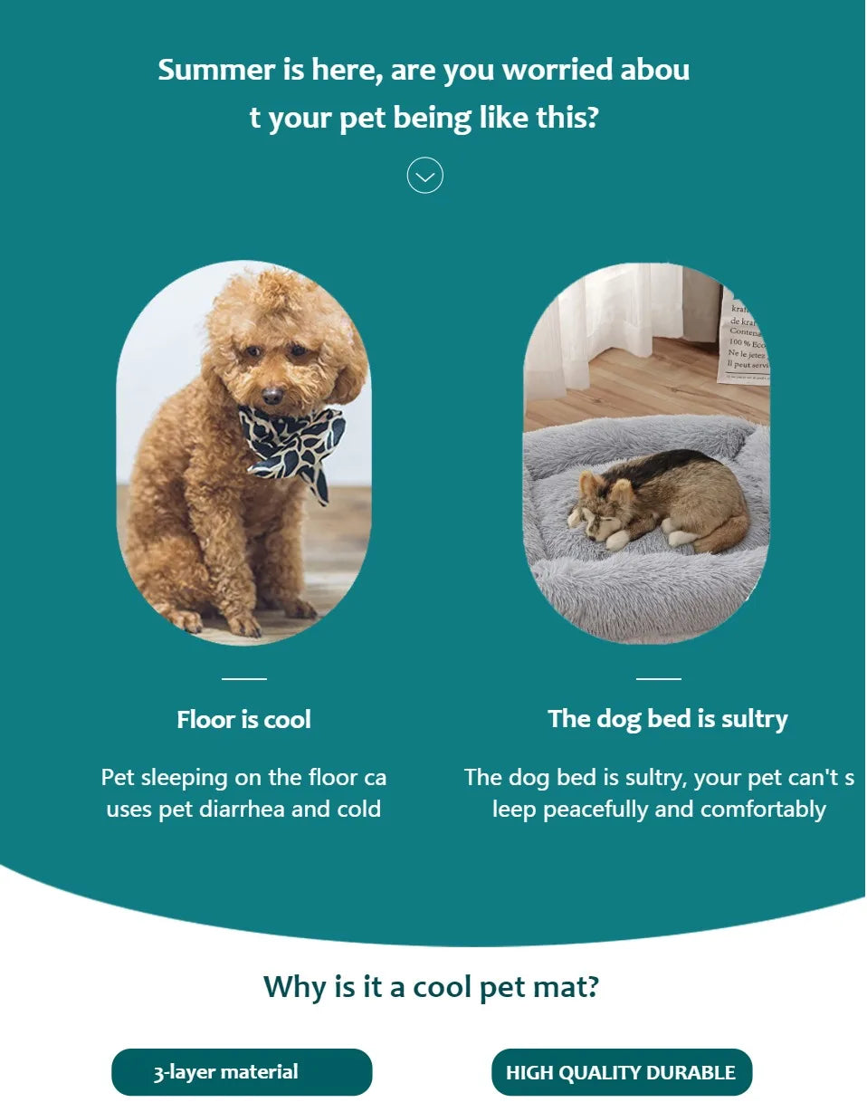 Dog Cooling Mat – Self-Cooling Summer Pad for Small & Large Dogs