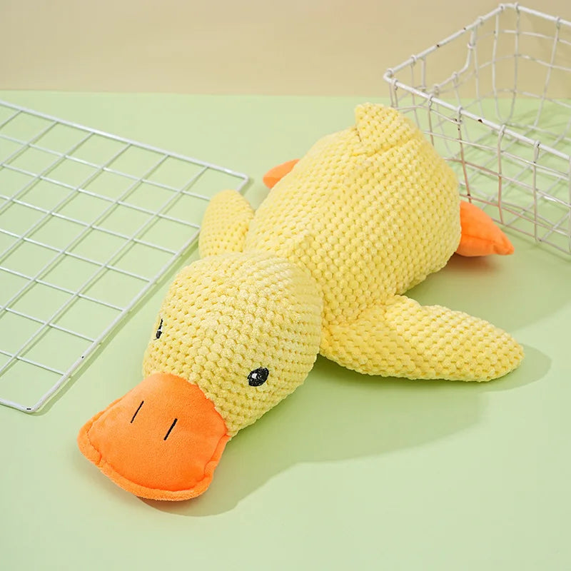 Plush Dog Toy Duck Squeaky Chew Toy for Small & Large Dogs