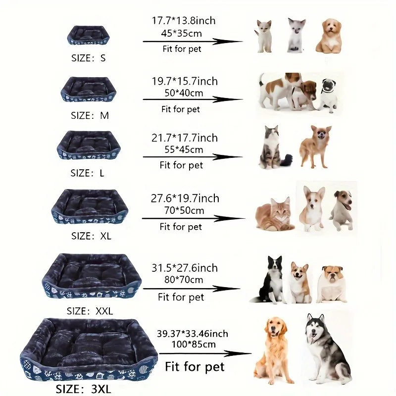 Pet Dog Bed – Soft Winter Sofa Mat for Small, Medium & Large Dogs