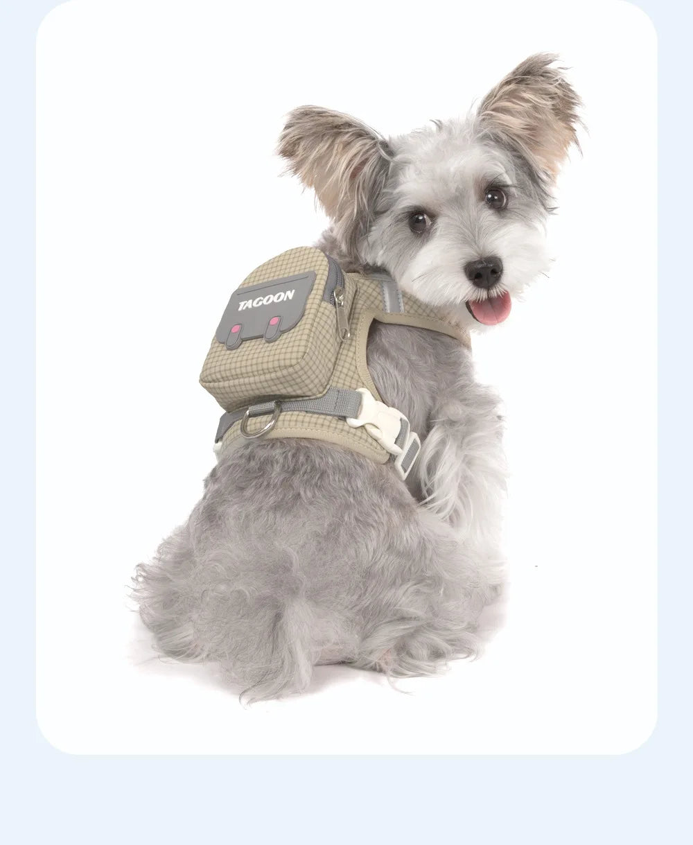 Adjustable Dog Harness – Plaid Vest for Small & Medium Dogs