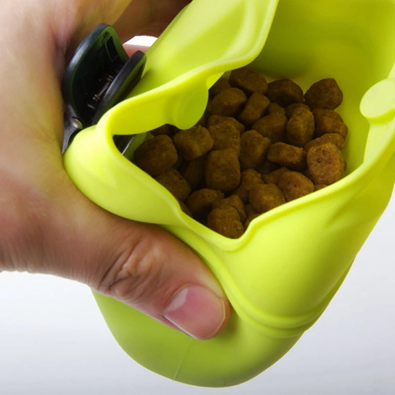 Dog Treat Pouch – Portable Training Bag With Belt Clip