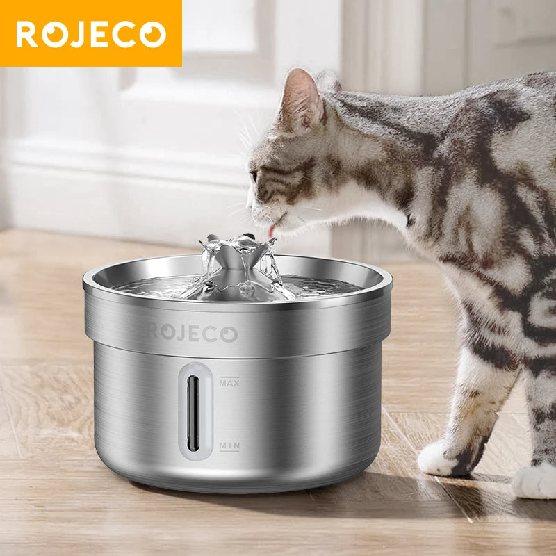 Cat Water Fountain Stainless Steel Automatic Pet Water Dispenser