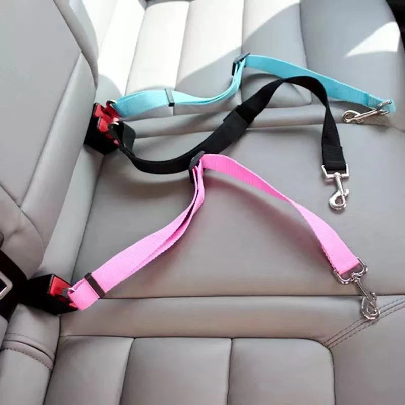 Dog Car Seat Belt – Adjustable Nylon Vehicle Safety Harness