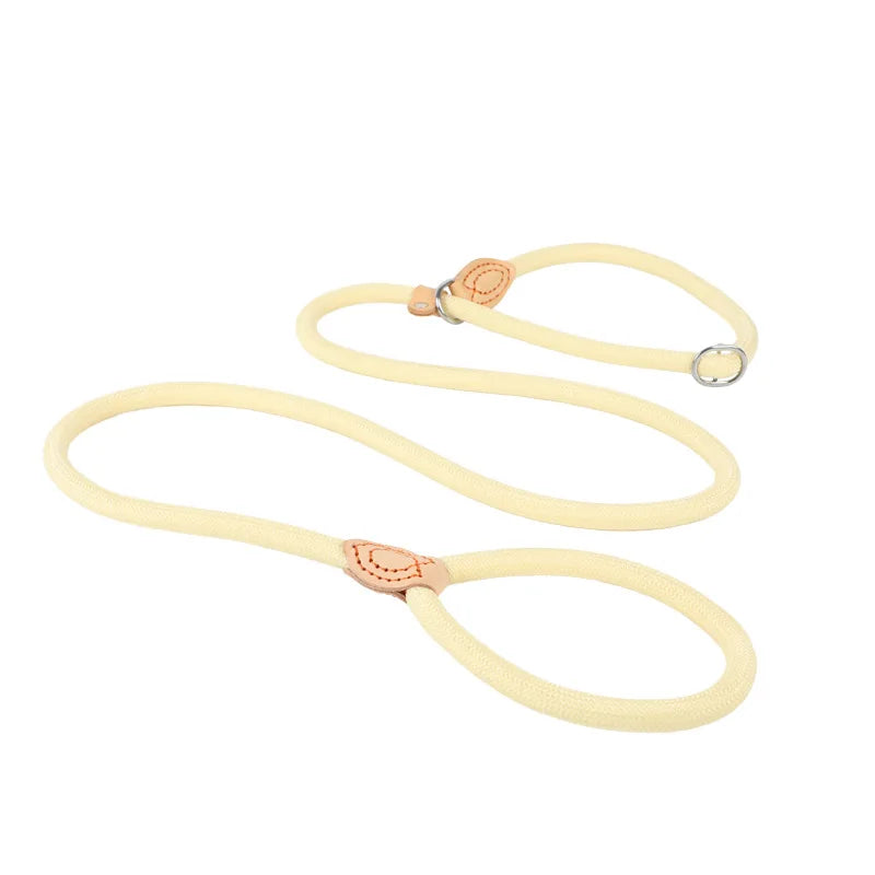 Slip Lead Dog Leash – Adjustable Braided Rope for Large Dogs