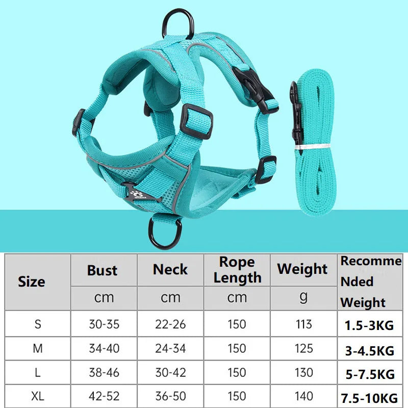 Cat Harness and Leash – Anti-Escape Reflective Kitten Harness
