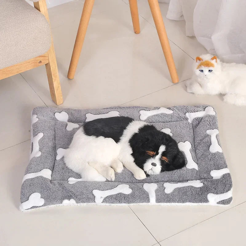 Cat Bed Mat – Double-Sided Plush Washable Bed for Cats & Small Dogs