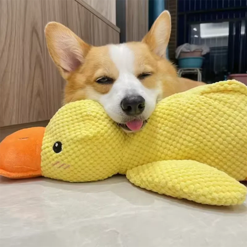 Squeaky Dog Toy Plush Duck Interactive Toy for Dogs