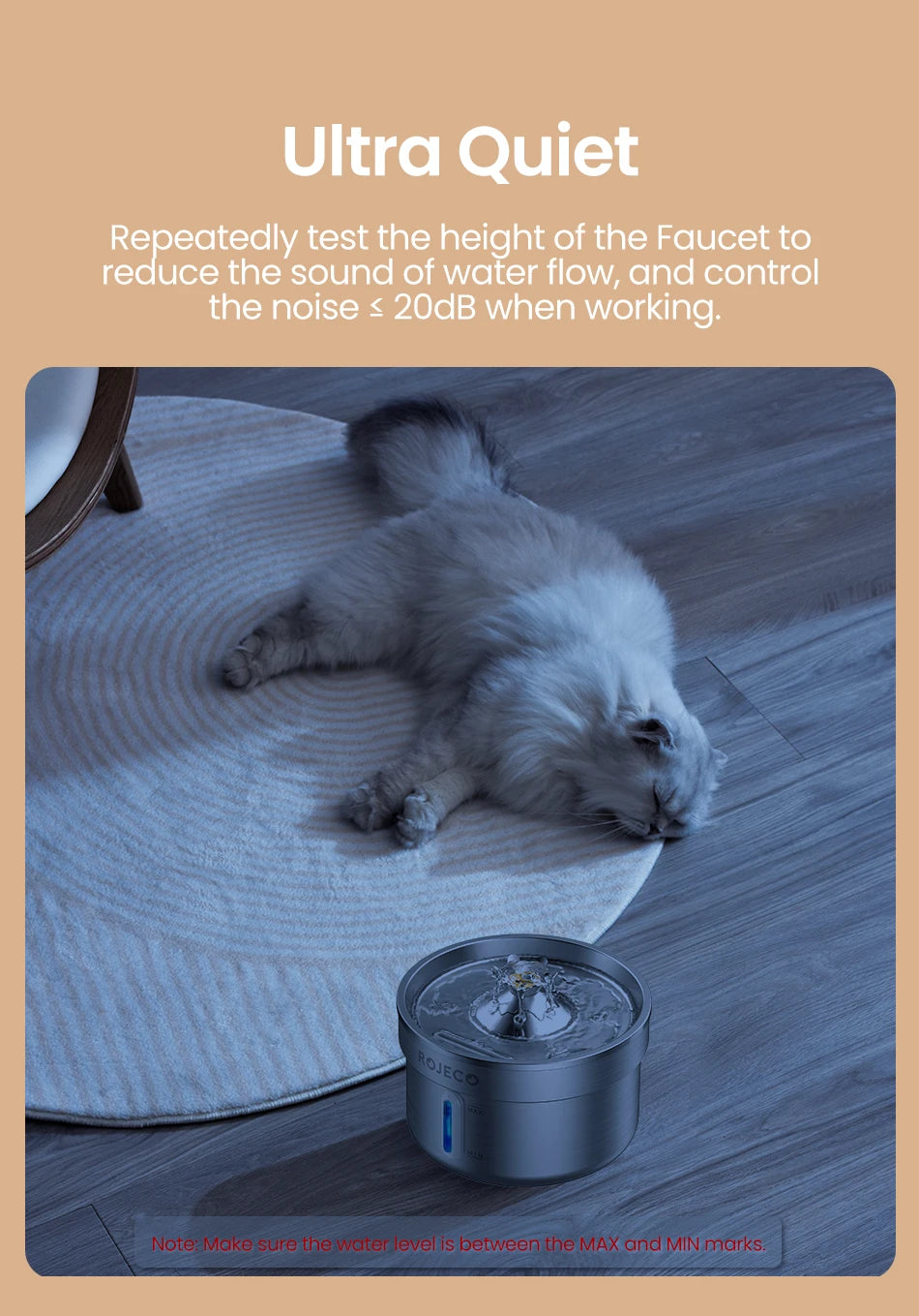 Cat Water Fountain Stainless Steel Automatic Pet Water Dispenser