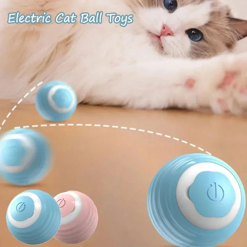 Automatic Interactive Cat Toy Ball – USB Rechargeable Rolling Toy