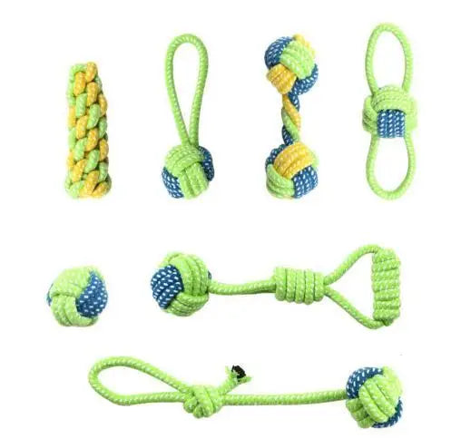 Rope Dog Toy, Cotton Chew & Interactive Dental Cleaning Toy