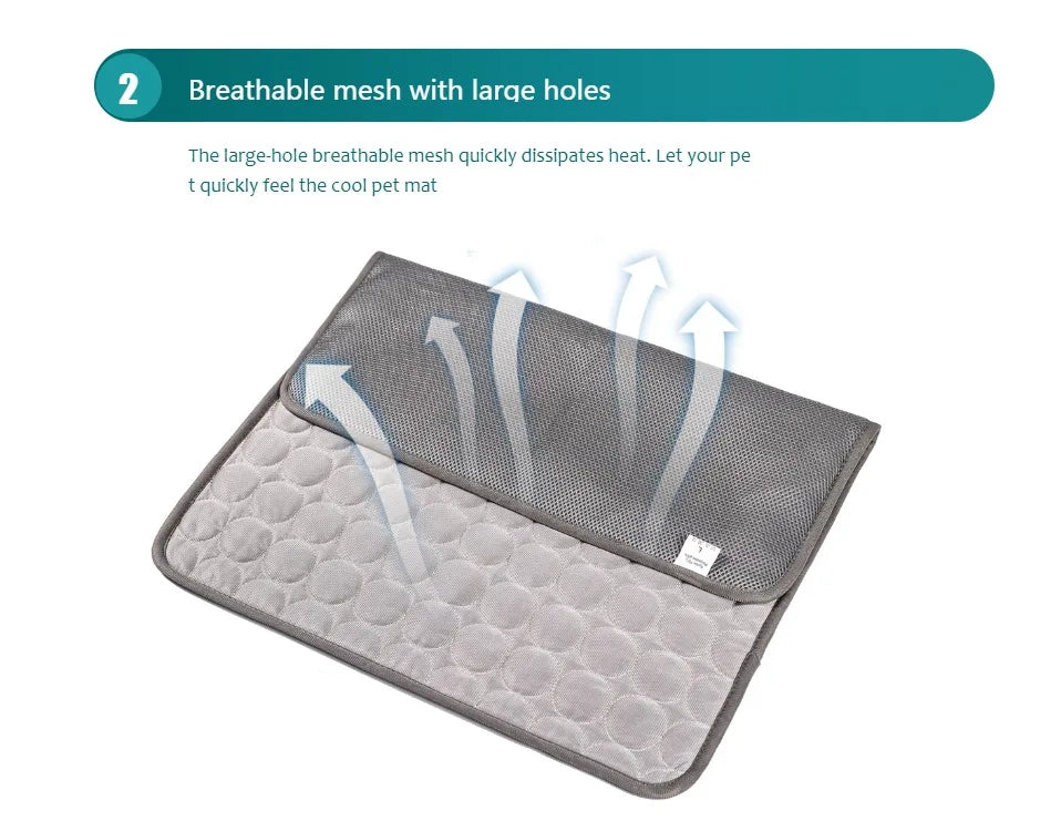 Dog Cooling Mat – Self-Cooling Summer Pad for Small & Large Dogs