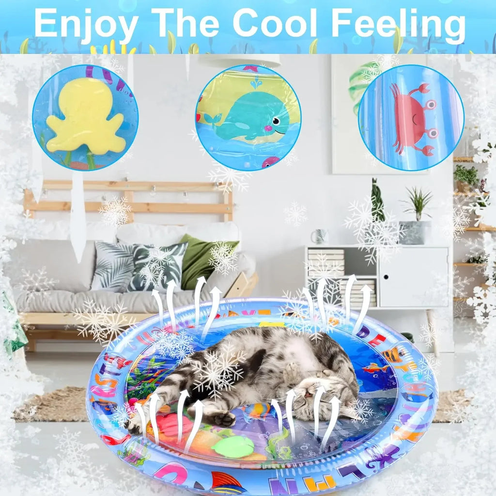 Pet Water Sensory Play Mat – Inflatable Ocean Playmat