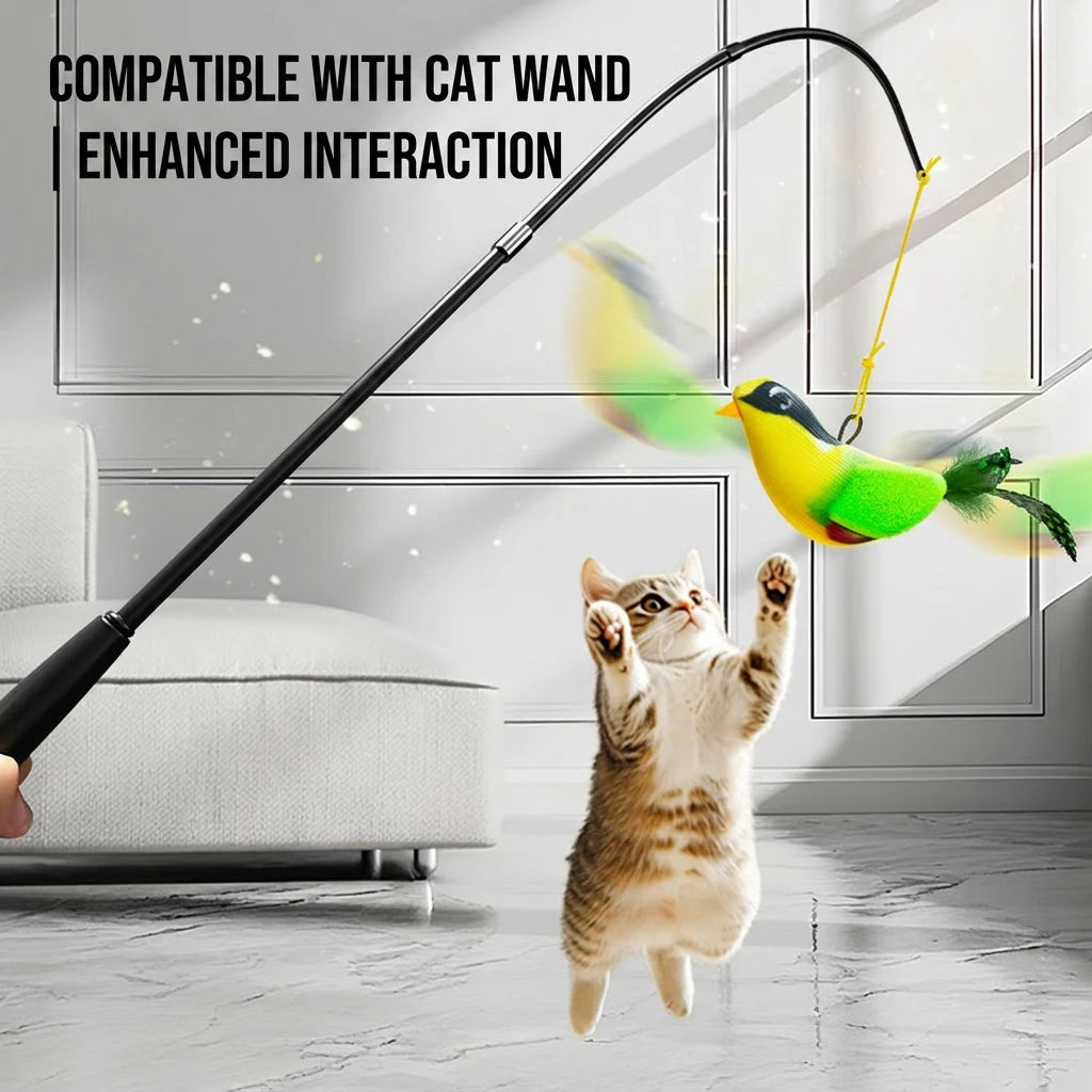 Interactive Bird Cat Toy – Plush Hanging Teaser Toy for Indoor Cats