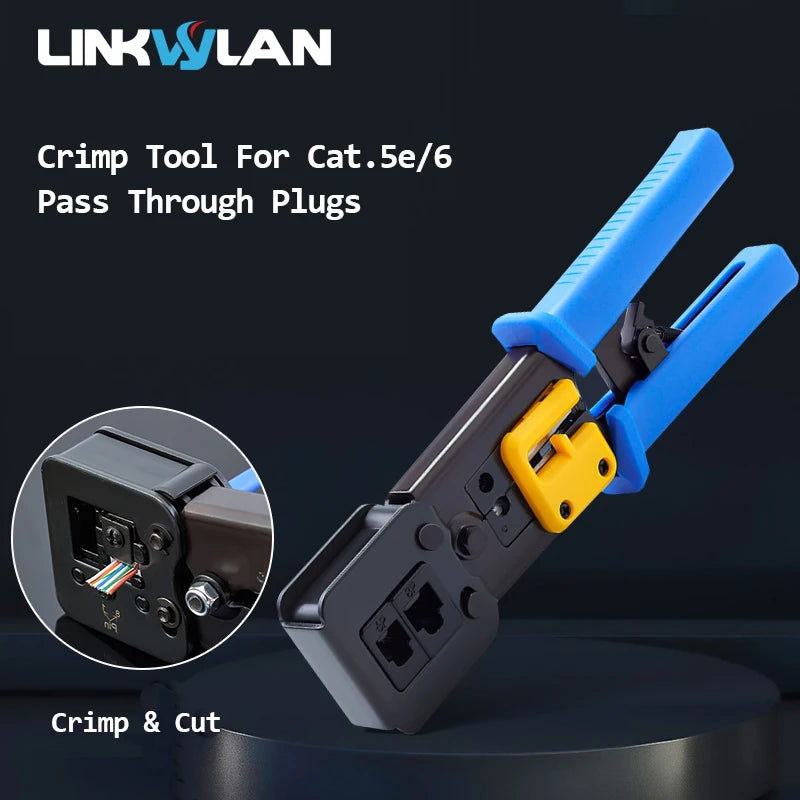 RJ45 Pass-Through Connector – Cat5e/Cat6/Cat7 Modular Plug