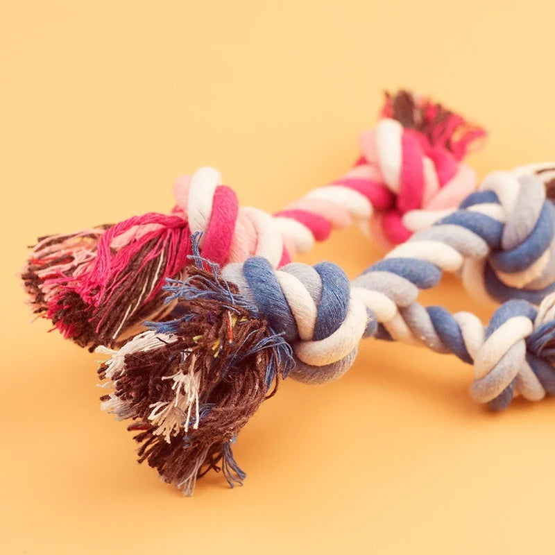 Dog Rope Toy Double Knot Chew & Tug Toy for Puppies