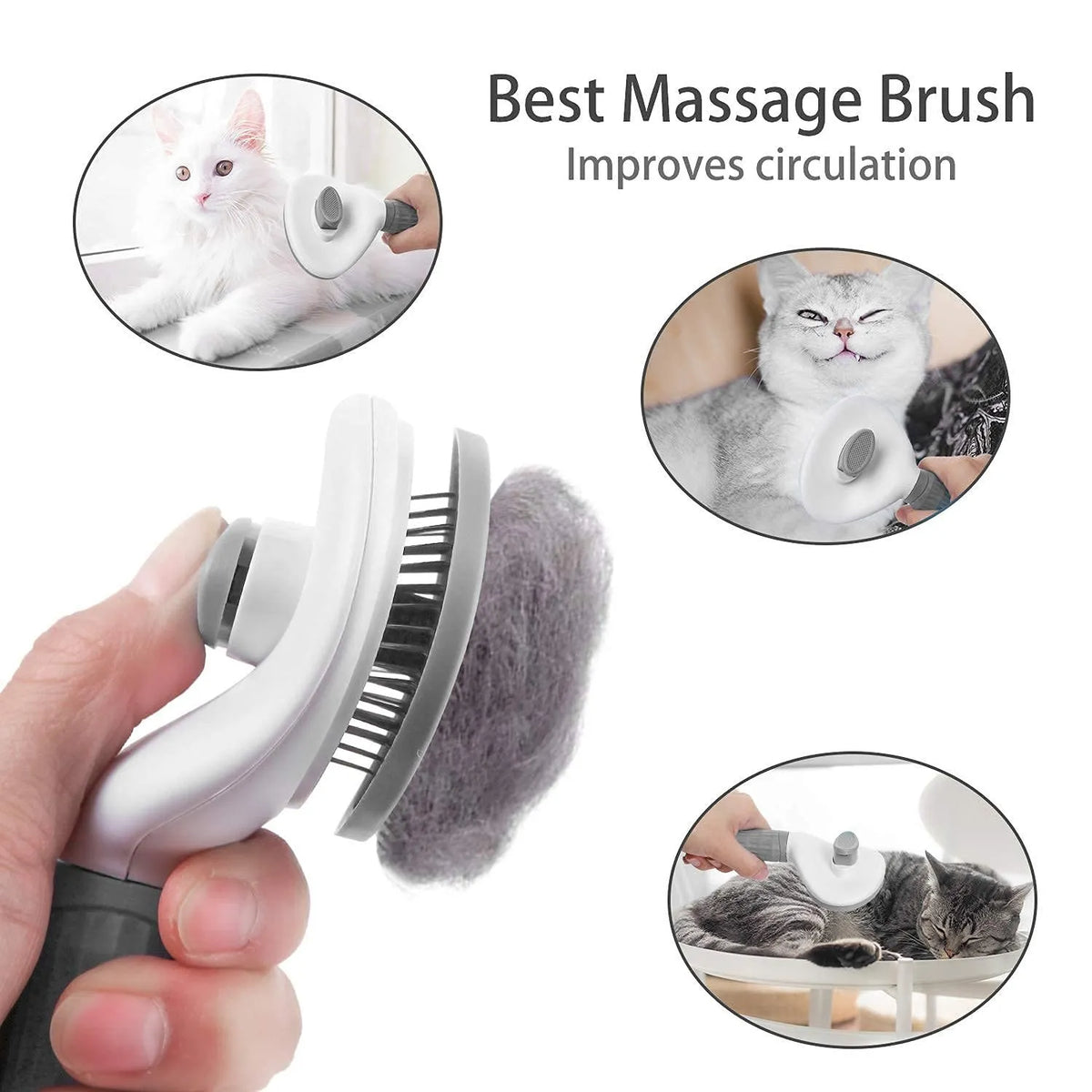Dog Brush Self Cleaning Pet Hair Remover Grooming Tool