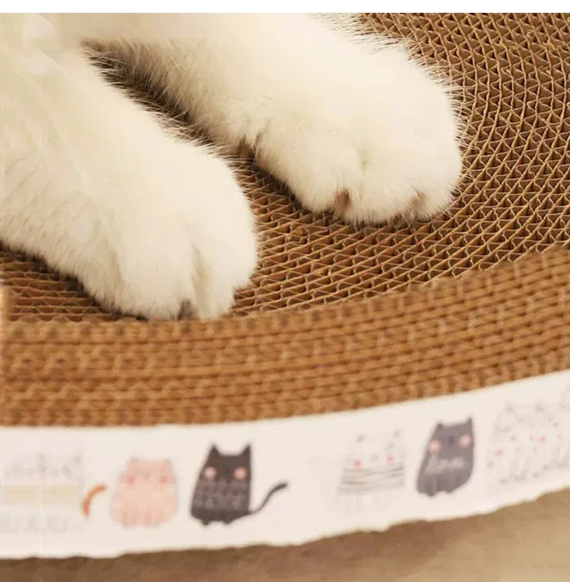 Corrugated Cat Scratching Post with Catnip & Lounge Bed