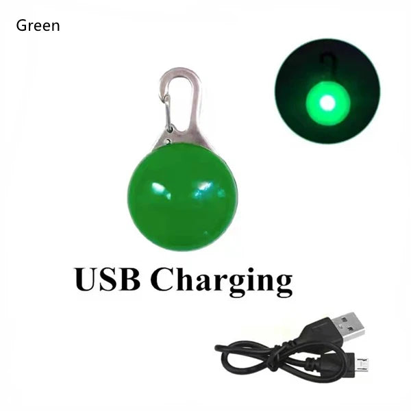 Rechargeable Dog Collar Light – LED Pet Safety Pendant