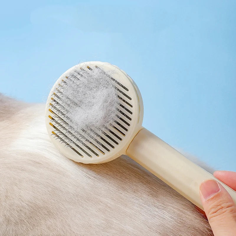 Dog Grooming Brush Self Cleaning Pet Hair Removal Comb