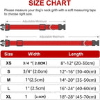 Reflective Dog Collar Adjustable Nylon Safety Collar for Small & Medium Dogs
