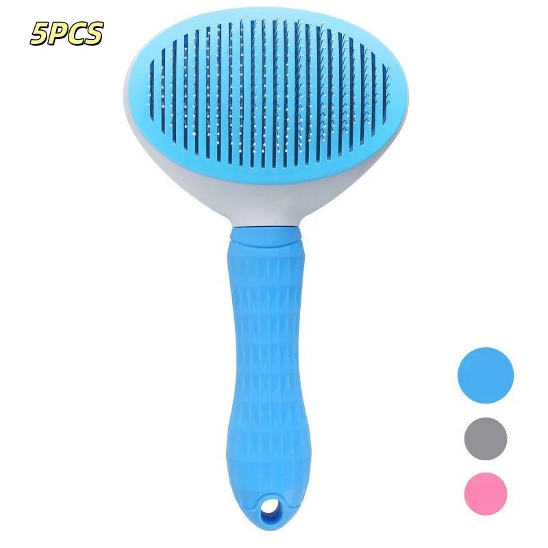 Dog Grooming Brush Self Cleaning Pet Hair Removal Comb