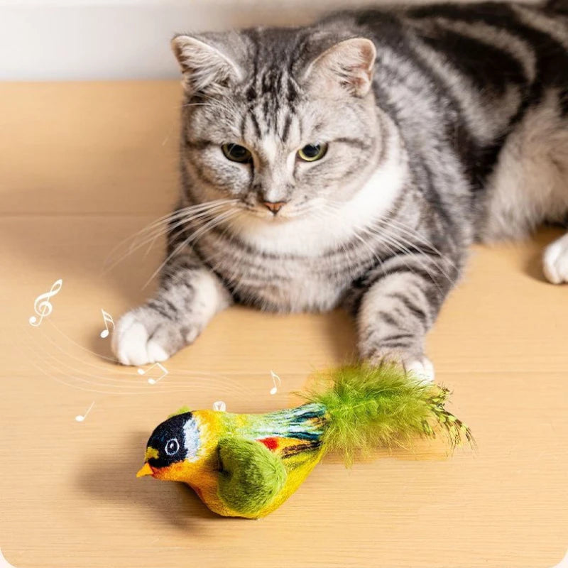 Interactive Cat Toy – Hanging Bird with Realistic Sound