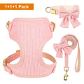 Dog Harness Leash Set, Soft Adjustable Harness & Collar for Small Dogs