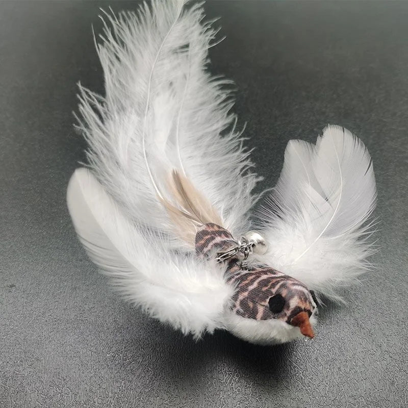 Interactive Feather Cat Wand with Bell & Suction Cup