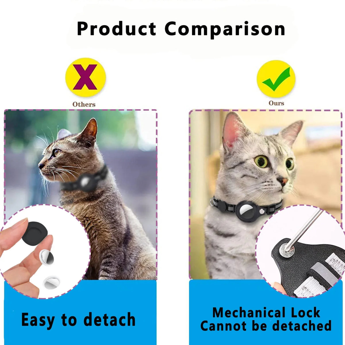 AirTag Cat Collar with Holder